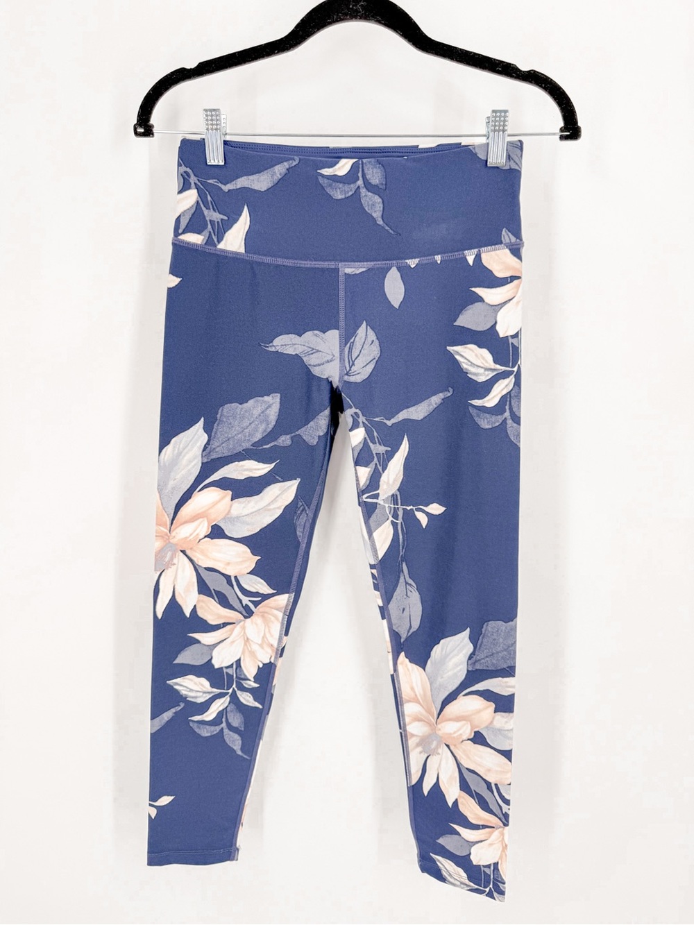 Calvin Klein Navy Floral High-Rise Leggings